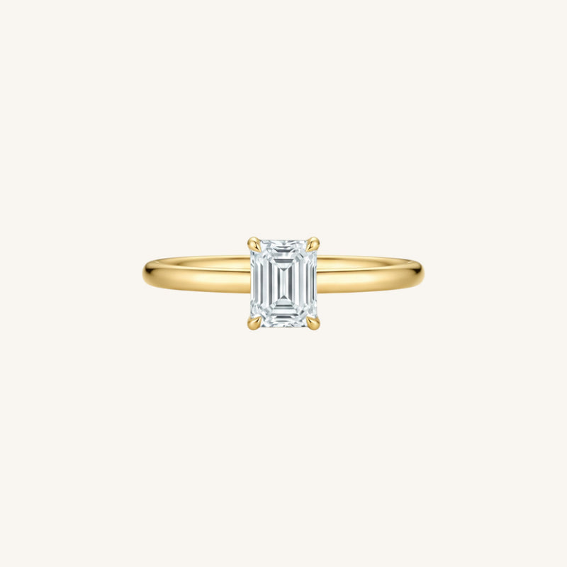 Classic Solitaire Ring - Emerald
