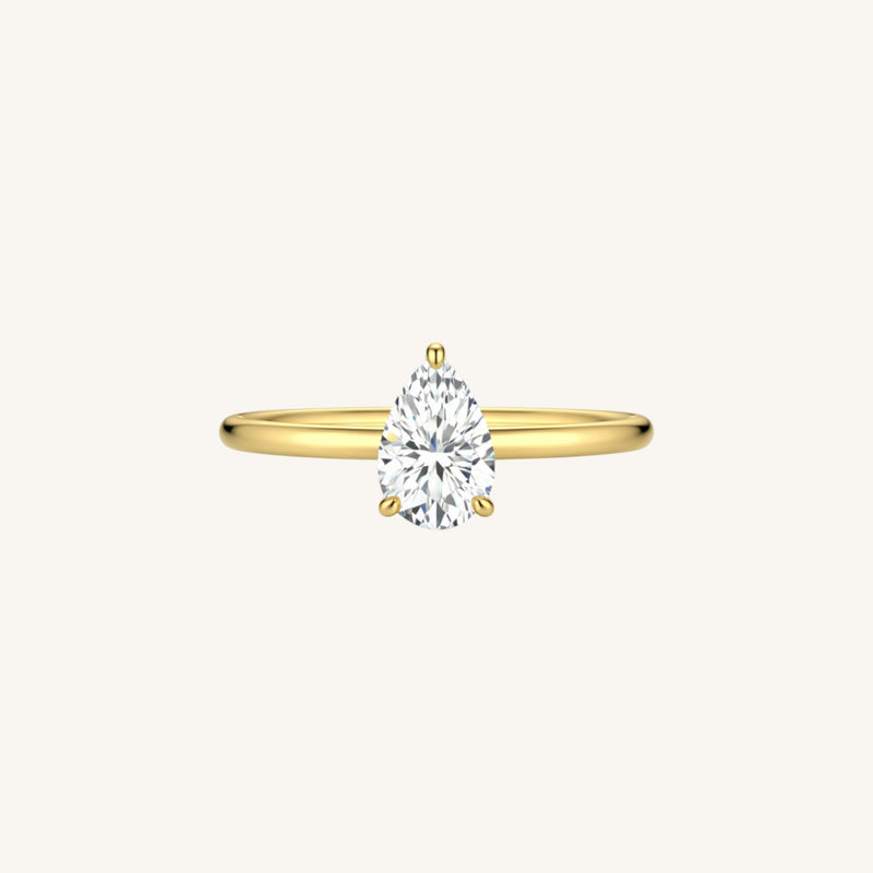 Classic Solitaire Ring - Pear